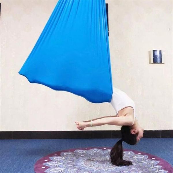 

900kg 5m yoga hammock traction device elasticity swing multifunction anti-gravity yoga training belts for pilates body shaping