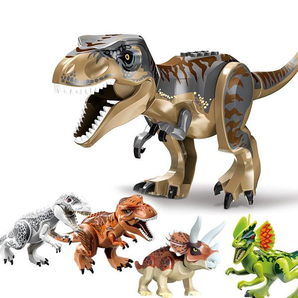 

jurassic dinosaur building block toy action figures bricks tyrannosaurus dragon dinosaur animal assemble model boys kids gifts
