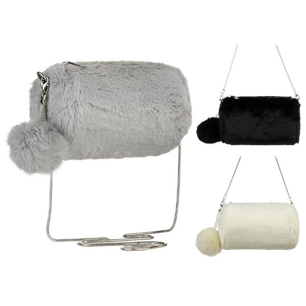 

korean style girls crossbody bag soft plush soild colors fashion women shoulder bag messenger female handbag purses 2020 bolsos