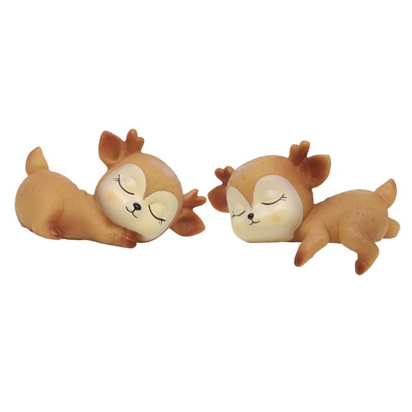 

2pcs fawn украшения силиконовые kawaii спящий животных детские украшения