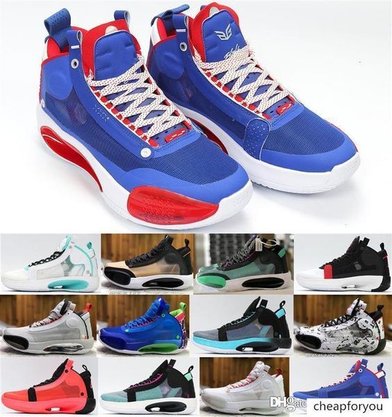 

2020 jumpmen xxxiv 34 chaussures eclipse blue void snow leopard 34s white black red jumpman zoom mens basketball shoes sports sneakers