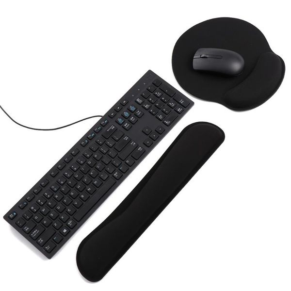 

mouse mat set memory sponge hand support mice pad ergonomic wrist rest anti slip keyboard pads for office computer lapnewest