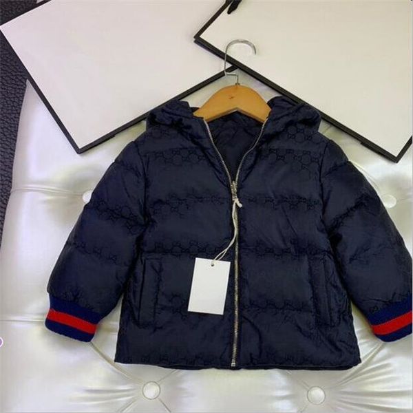 

kids girl children's designer jacket keep warm in winter coat outwear down coat, Blue;gray