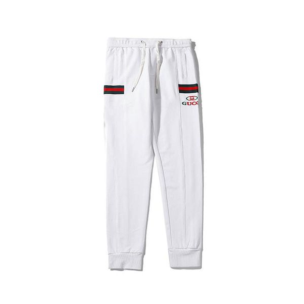 

mens designers pants fitness running men sportswear tracksuit bottoms skinny sweatpants trousers gyms jogger track pants m-2xl, Black