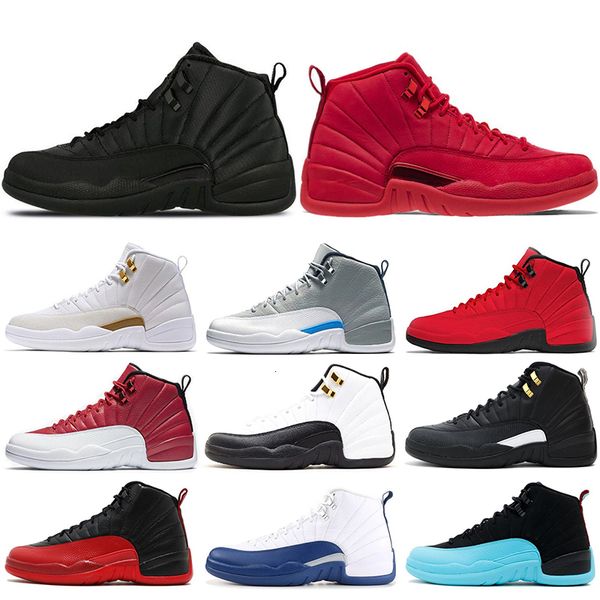 

2019 12 12s winterized mens basketball shoes gym red gamma blue the master bulls flu game trainers women sneakers sports shoe size 7-13, Black