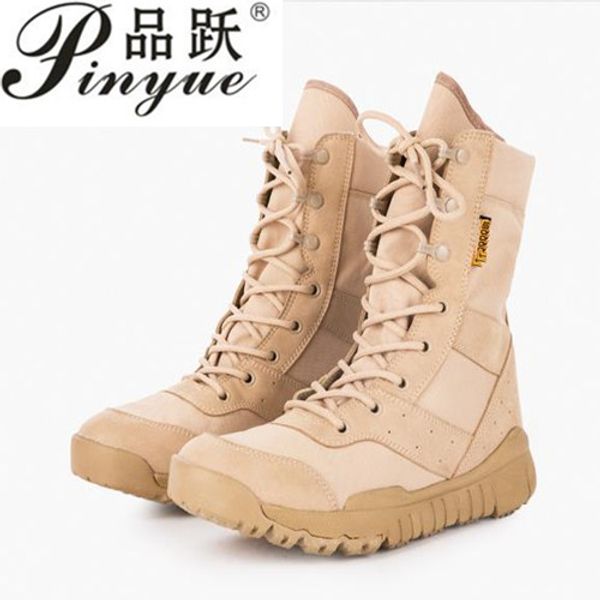 

summer tactical super light solid mens boots army combat lace-up ankle boot size 36-46, Black