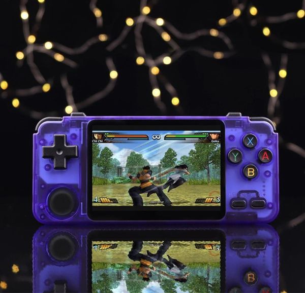 

new rk2020 retro game player 3.5 inch ips screen handheld game player gb n64 cps3 128g gaming console snes md machine box