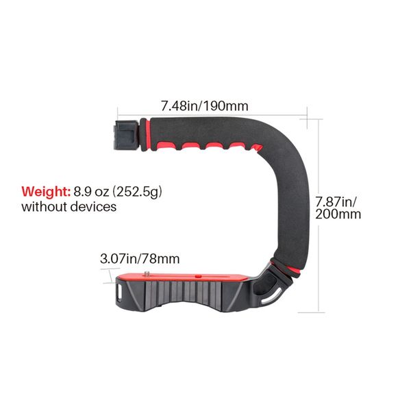 

new ulanzi u-grip triple cold shoe mount stabilizer handle grip rig p studio set with microphone for dslr smartp