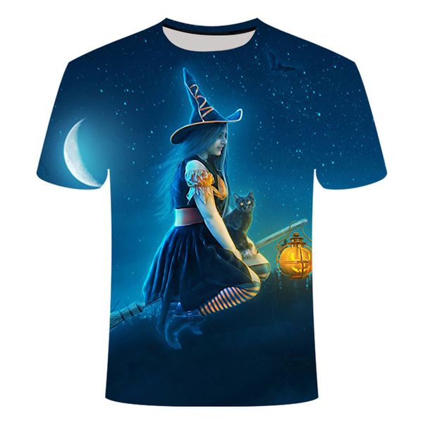 

blue night cat lady 3d animal 3d print shirts oversized graphic anime men clothing