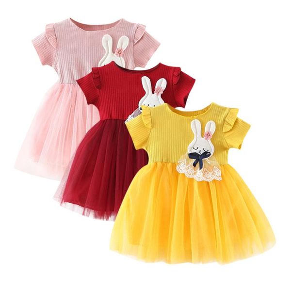 

2020 new fashion new arrival toddler baby girls ruched patchwork tulle skirt party princess dresses dropshipping, Slivery;white