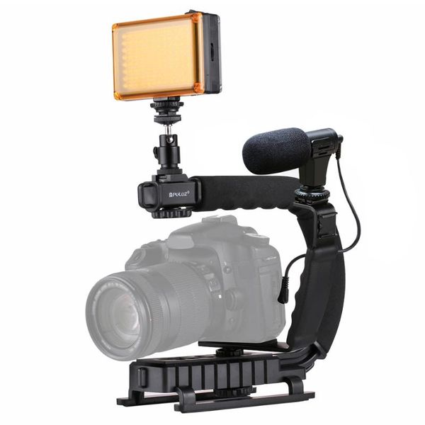 

puluz for steadycam u-grip c-shaped handgrip camera stabilizer with tripod head phone clamp for steadicam dslr stabilizer