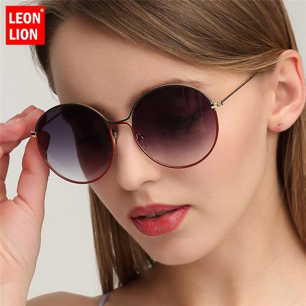 

uv400 2019 large men leonlion travel alloy round glasses sunglasses sun feminino vintage women frame oculos gradient nnmdo dayupshop, White;black
