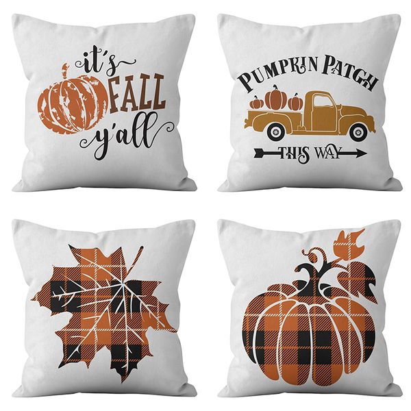 

thanksgiving decor throw pillow case pumpkin farm tract cushion covers for home sofa chair decorative pillowcases