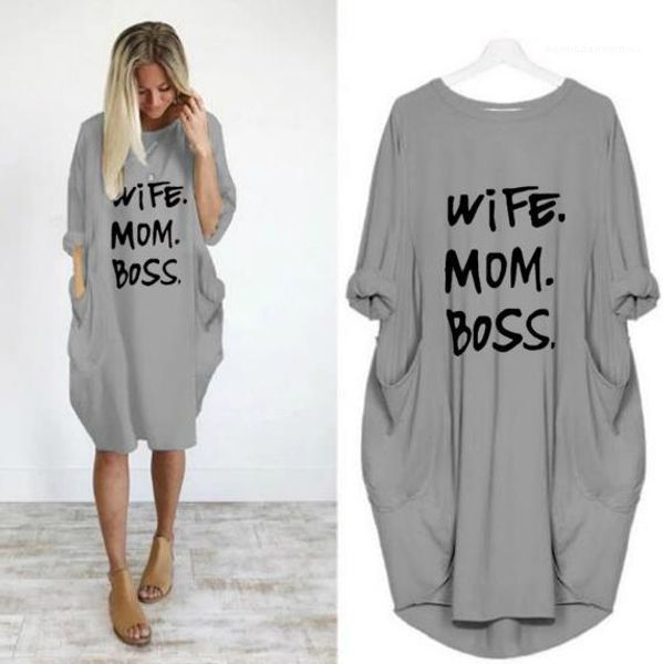 

dresses fashion letter printed panelled dresses casual short sleeve crew neck dresses womens clothing womens designer loose, Black;gray