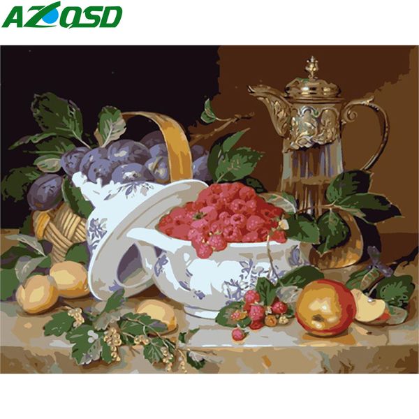 

azqsd unframe diy coloring by numbers fruit unique gift oil painting by numbers landscape drawing on canvas home decoration