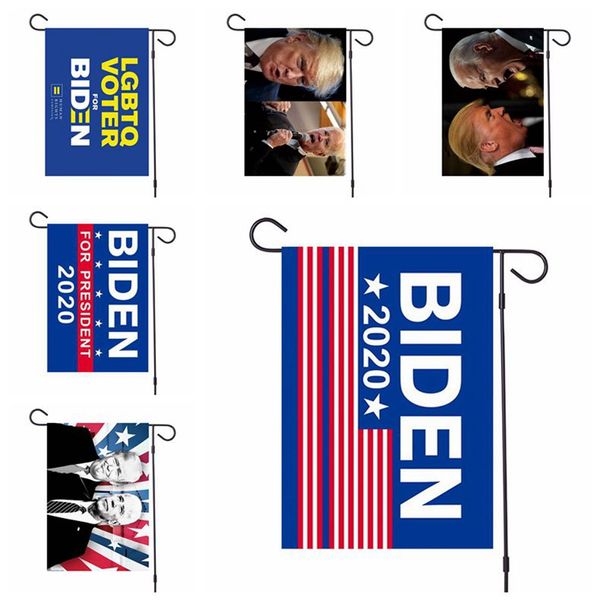 

32*47cm 2020 biden garden flag amercian president campaign supporter banners make america great again polyester flag banners vt1455