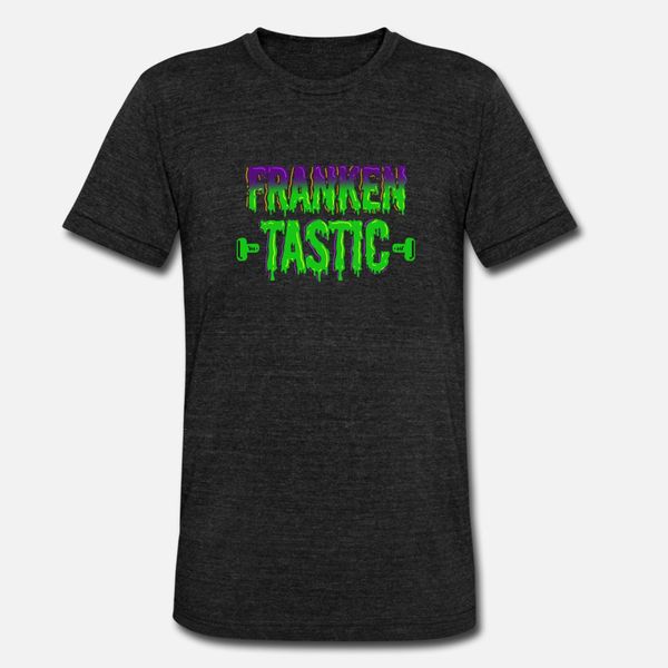 

franken tastic halloween scary creepy spooky t shirt men knitted cotton round collar formal graphic new style spring autumn slim shirt