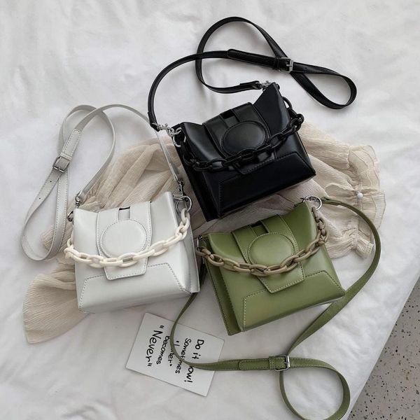

mini pu leather bucket bags for women 2020 luxury thick chain crossbody shoulder handbags female travel cross body bag