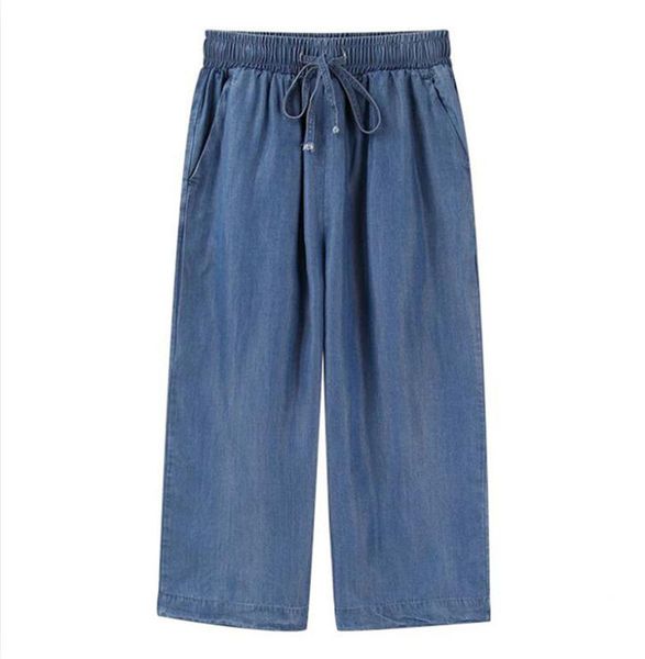 

women's jeans 2021 summer women thin vintage high waist straight plus size  - 6xl 7xl womens pants big, Blue