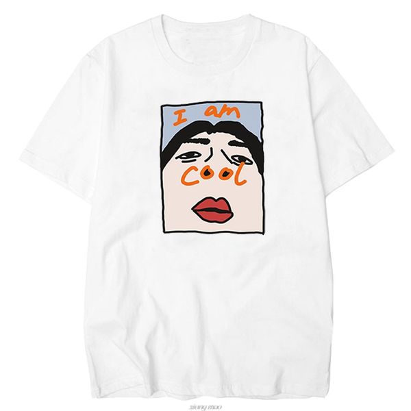 

i am cool funny tshirt comfortable tee shirt homme ulzzang men collar t shirt harajuku korean men's t-shirts