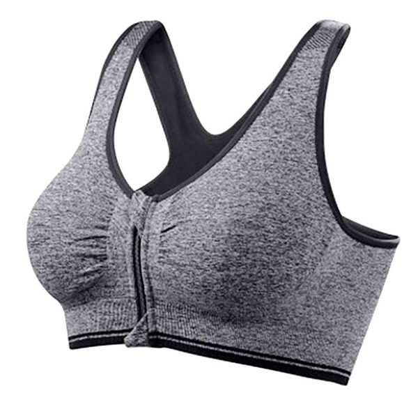 

women zip front sports bra wireless post active yoga sport yoga vest running gym sport, White;black