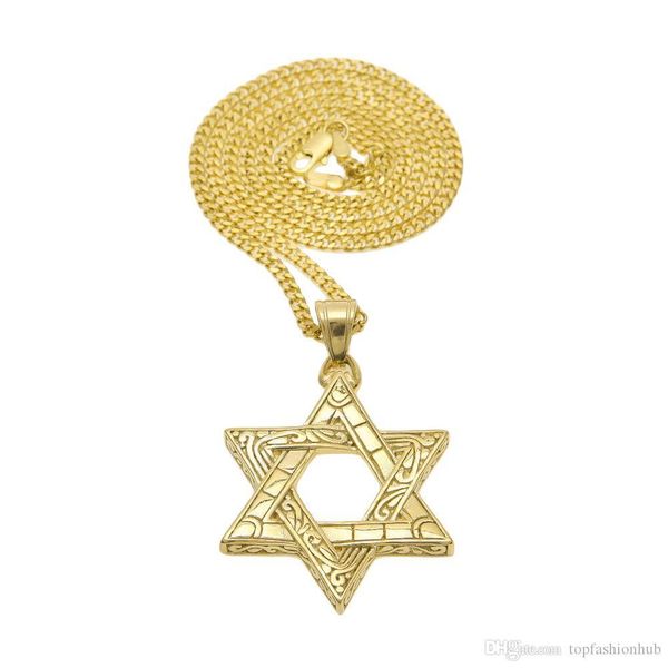 

carved stainless steel necklace hiphop necklace for sale hip hop david star pendant