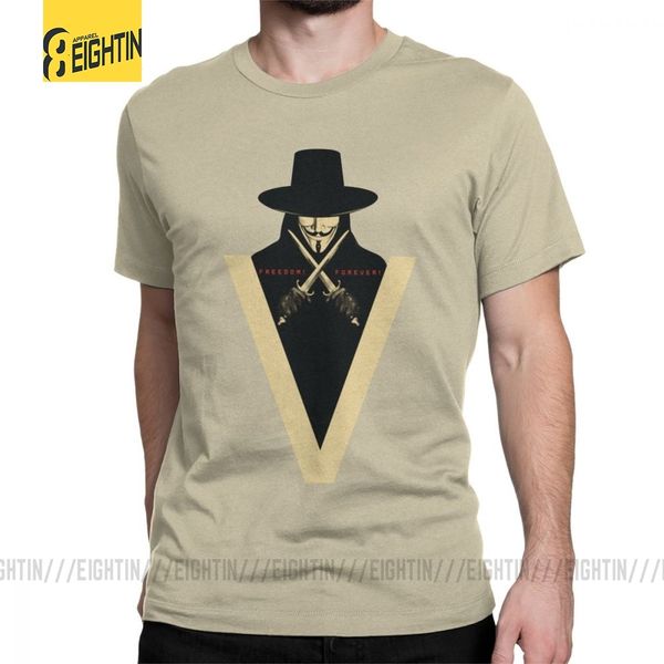 

men t shirt v for vendetta mask guy t-shirt vintage short sleeved tees o neck clothing purified cotton plus size t-shirts