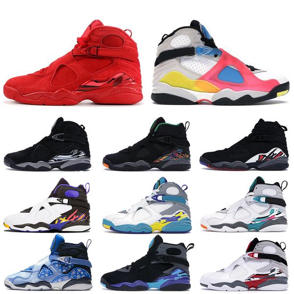 

snowflake multi color 8 8s chaussures men basketball shoes bugs bunny aqua south beach tinker chrome playoffs sports sneakers