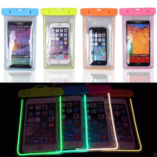 

cgjxsnight light waterproof phone pouch waterproof underwater phone bag dry case 6 colors for mobile phones
