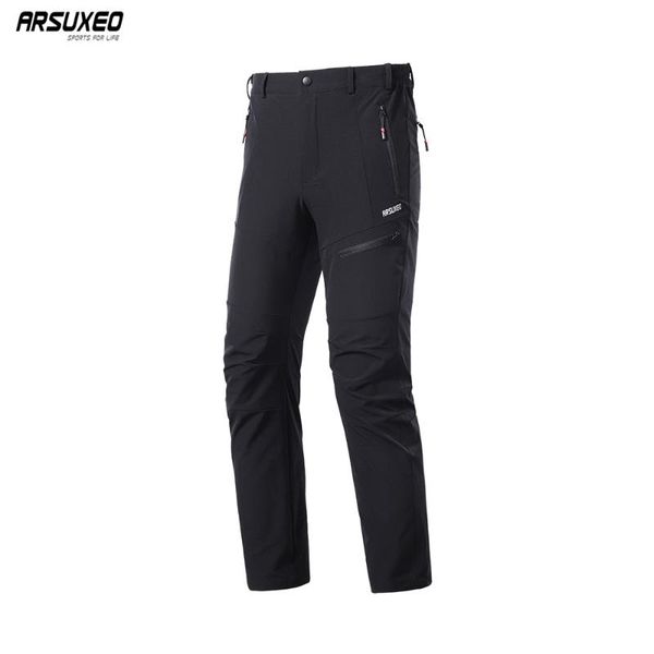 

arsuxeo 2020 men sports pants zipper bike cycling pant cycle riding clothing bicycle bike fishing fitness trousers quick dry d91, Black;blue