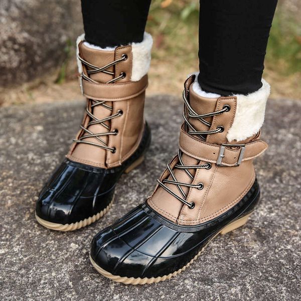 

2020 женщины boots держите теплый плюшевые лодыжки ботинки снега вскользь женская обувь мода узелок комфорт плюс размер женская зимняя t4, Black