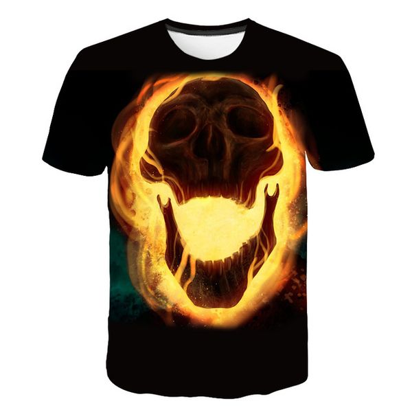 

3d horrifying skull blood print 3d print shirts humor kawaii hentai men clothing