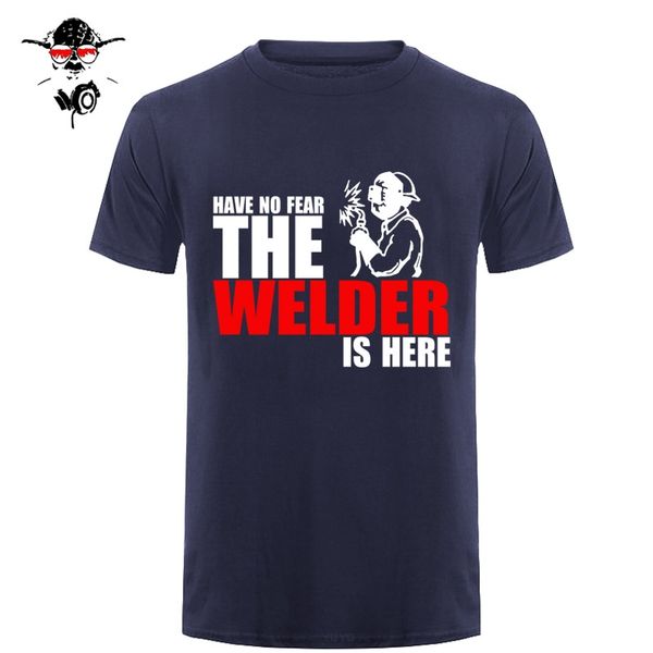 

have no fear the welder is here custom funny t shirt tshirt men cotton short sleeve t-shirt tees