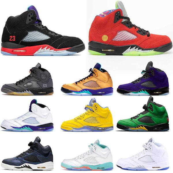 

2020 new quality 5s basketball shoes jumpman 5 new red 3 silver travis mens sneakers sports designers trainers