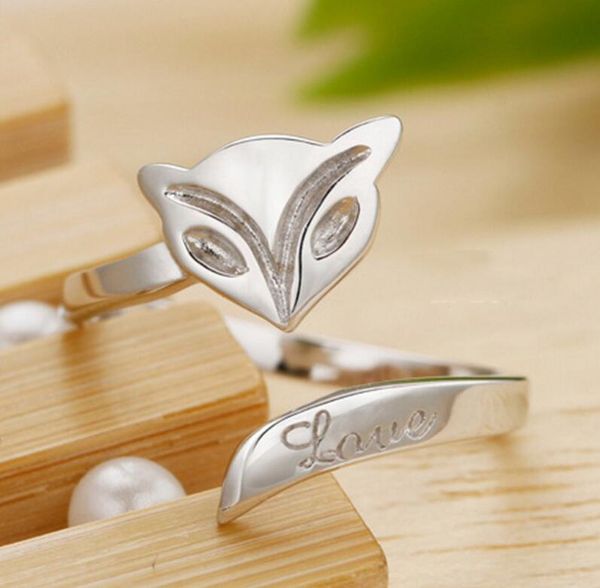 

HYWo Fox Ring 925 Sterling Silver Rings with Women Wedding & Party Fashion Rings Fit Pandora love open design Prevent allergy wholesale