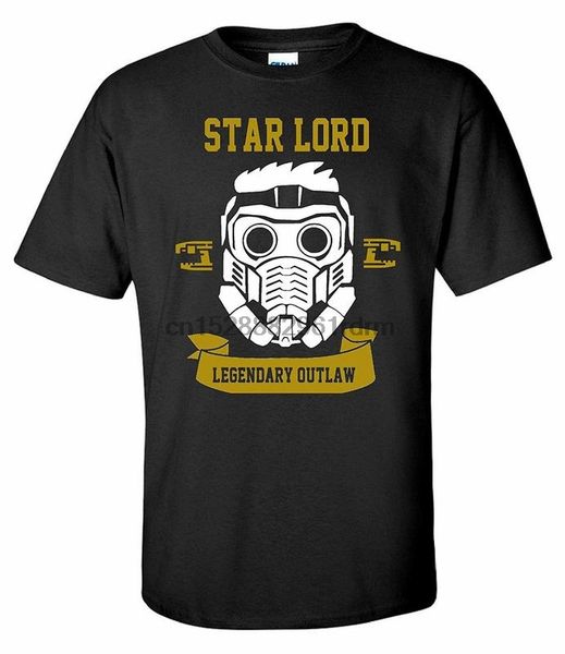 

clothing star lord legendary outlaw superhero movie black mens t shirt 7945