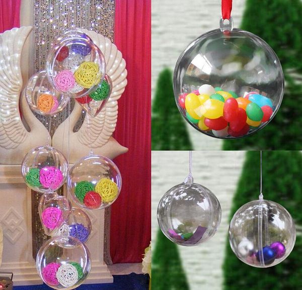 

hanging craft tree clear xmas balls plastic transparent box gift 10pcs plastic ornament decor christmas ball 5cm decoration ball xhlight ij