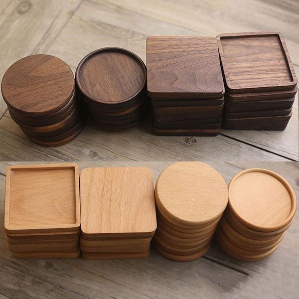 

black coffee mats teapot walnut tea cup home coasters wooden bowl tools drink mat pad bar lipper xyhtv