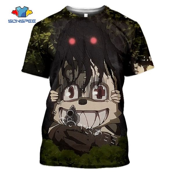 

comic men hunting anime ragdoll gleipnir summer 3d print shirts graphic horror hippie men clothing