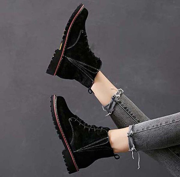 

fashion leather star women shoes woman leather short autumn winter ankle fashion brand women boots 05 px93, Black