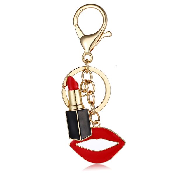 

custom metal designer lipgloss lipstick keychain lip gloss key chain, Silver