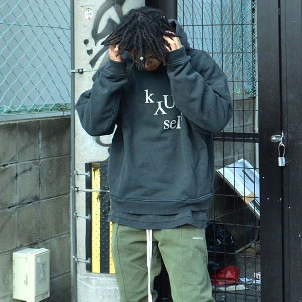 

20ss classic letter print casual hoodies hooded sweatshirt men women fashion high street solid pullover hoodies sweater hfymwy375, Black