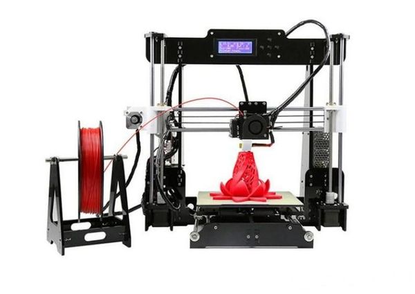 

new upgrade desk3d printer prusa i5 size 220*220*240 mm acrylic frame lcd 2.5kg filament & 16g tf card for gift (big main board)llfa