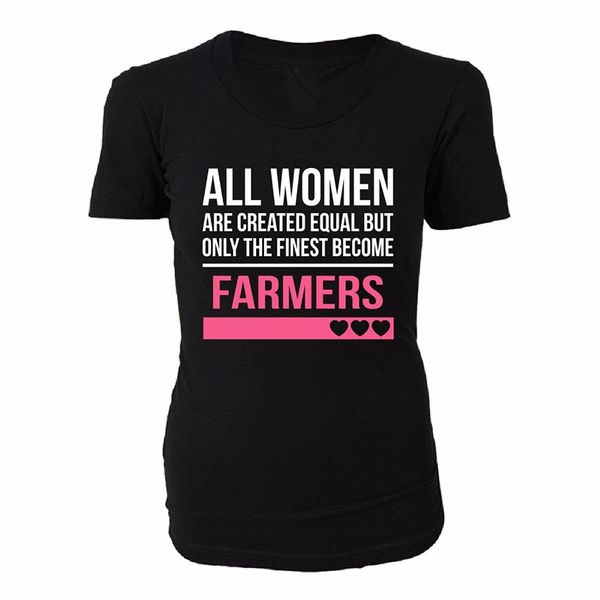 

2019 творческий новизна летний стиль хлопок finest женщины стать farmers смешной подарок мода slim с коротким рукавом o шея t-shirt