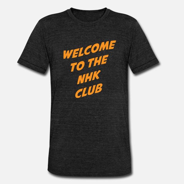 

welcome to the nhk club anime japan t shirt men designing cotton round collar pictures cute humor summer trend shirt