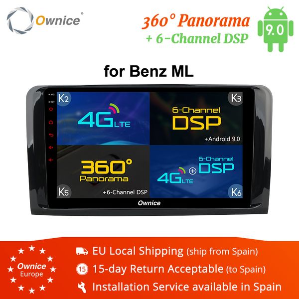 

ownice k5 k6 1 din android 9.0 car dvd player for ml w164 w300 ml350 ml450 ml500 gl x164 g320 gl350 gl450 gl500