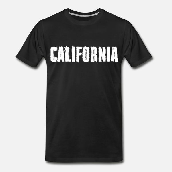 

california distressed t shirt men printed short sleeve crew neck unique fit building spring autumn leisure shirt