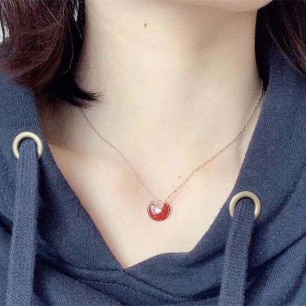 

2020 new women's 925 sterling silver minority design fashionable disc necklace female clavicle chain simple temperament fashion brand n