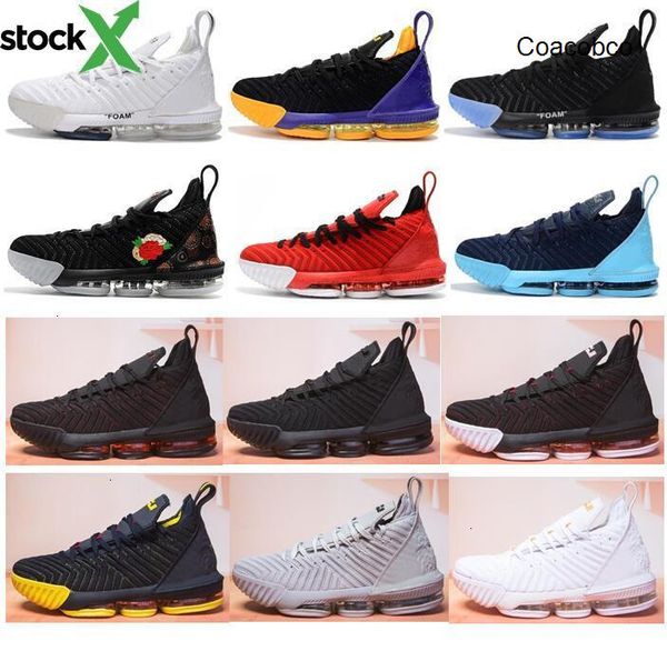 

16 black white red gold bhm jordon basketball shoes men 16s yellow lakers cny wolf grey sports sneakers with box