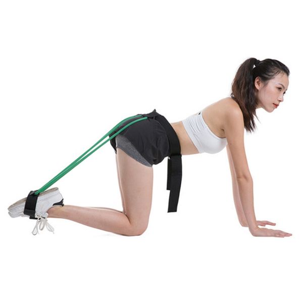

resistance bands fitness set for bulegs muscle training adjust waist belt elastic pedal exerciser workout